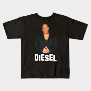 Vin Diesel - Inscription Diesel - Digital art #6 Kids T-Shirt